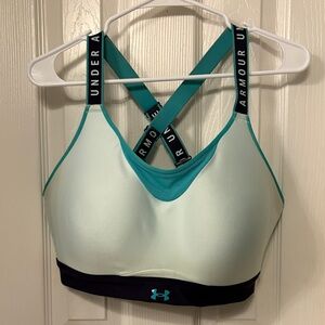 Under Armour Women's mint and turquoise Sports Bra